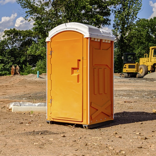 how often are the portable restrooms cleaned and serviced during a rental period in Del Rio